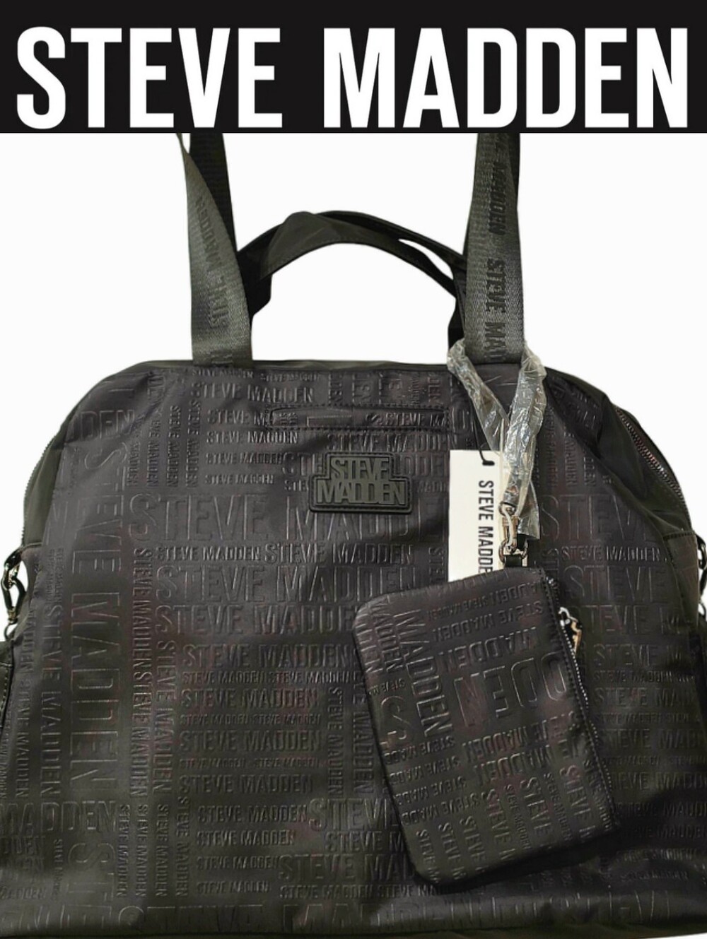 Steve Madden BNyla Logo Embossed Weekender Bag